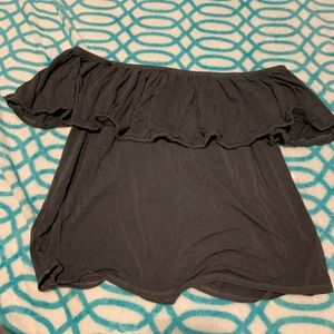 American eagle grey off the shoulder top